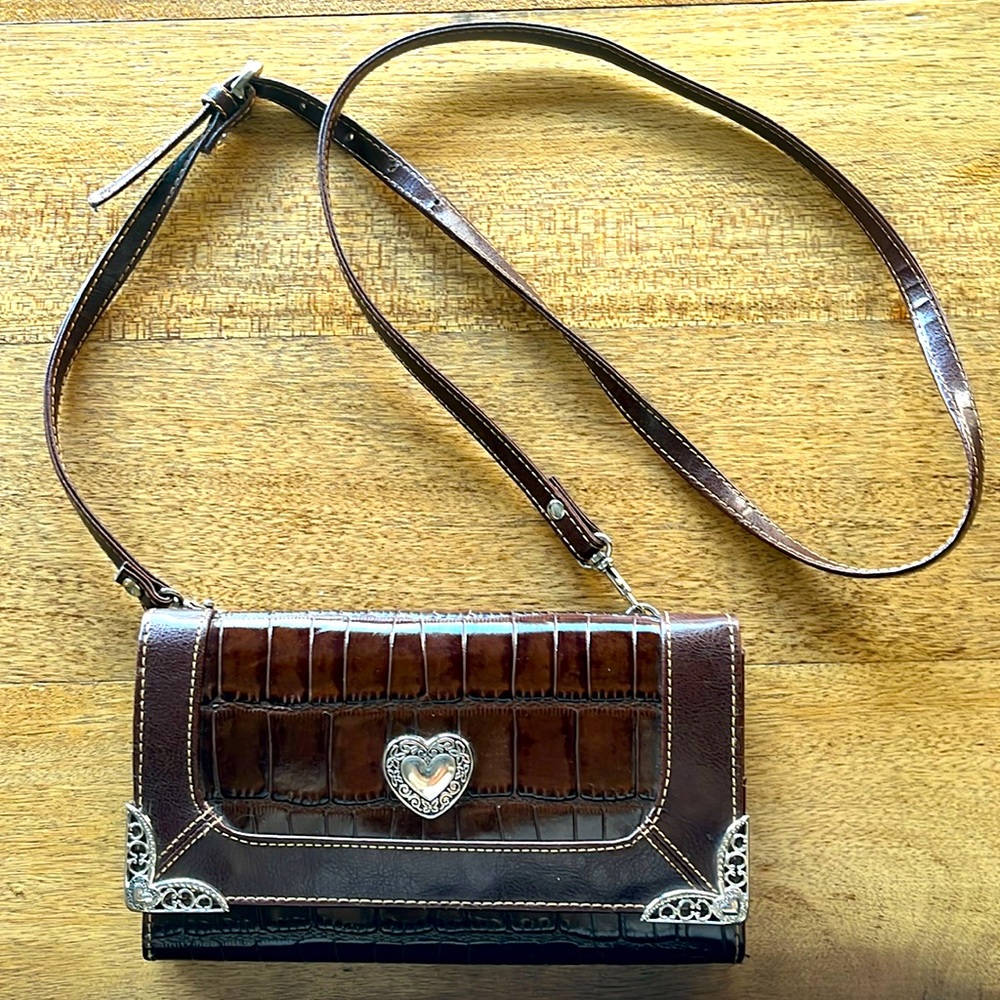 Brown Crossbody clutch purse